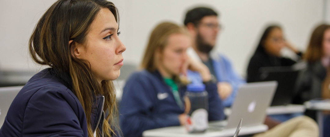 student in classroom