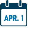 April 1 calendar icon