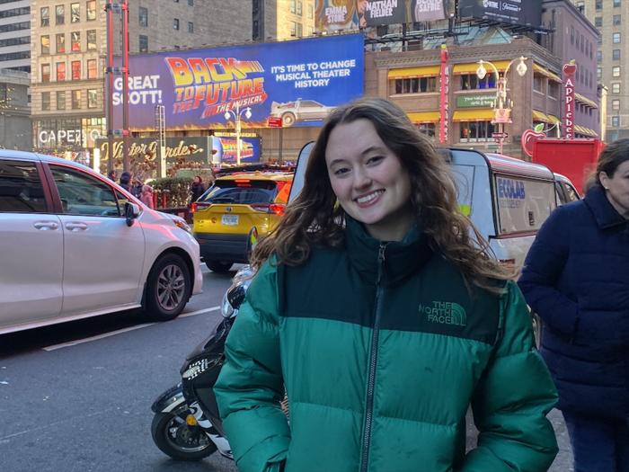 Natalie Delavan on the streets of New York City.